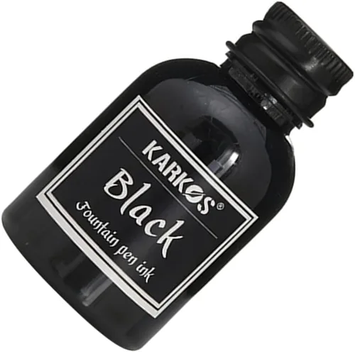 Vista 4 de Tinta embotellada para plumas estilográficas, color negro brillante, tinta de caligrafía de 1.0 fl oz, escritura artística, dibujo, pintura, tinta