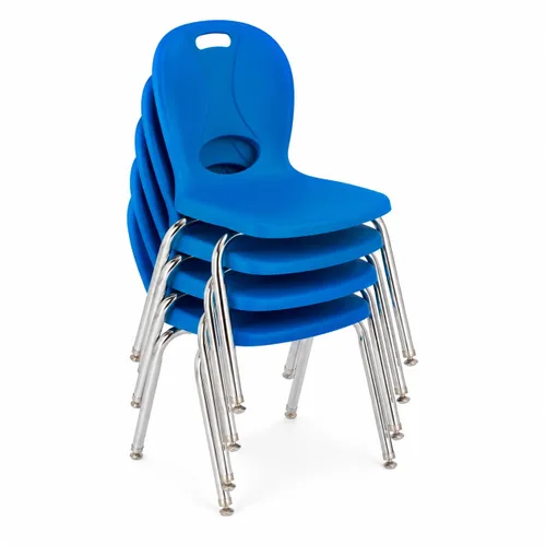 Vista 10 de Learniture LNT-116-CSW-BK Learniture Structure Series - Sillas escolares apilables para aula, altura del asiento de 16 pulgadas, color negro