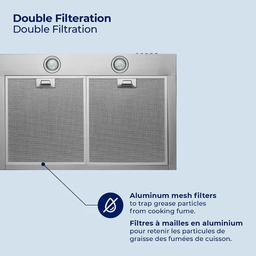 Vista 5 de Hauslane - Campana extractora de pared, 30 pulgadas, base convertible de 350-750 CFM Acero inoxidable