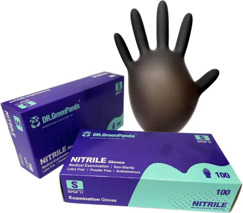 Vista 11 de Dr.GreenPanda Nitrile Gloves - 3 Mil - Food Safe & Medical Exam Disposable Gloves - Latex Free Powder Free Non-Sterile