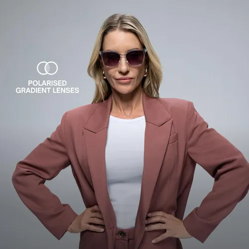 Vista 3 de Lucyd Lyte (versión 2025) - Lentes inteligentes para mujer, con Bluetooth, lentes polarizados, altavoces de oído abierto y micrófono, Moonrise