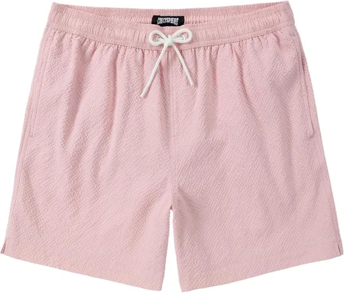 Vista 27 de Men's Swim Shorts Seersucker Swimming Trunks for Men Beach Shorts Quick Dry Bathing Suit 5"/7"/9" with Pockets