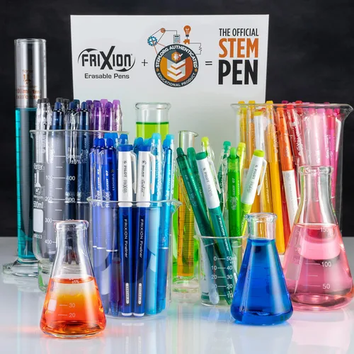 Vista 4 de Pilot FriXion Light 46522 paquete de 2 rotuladores fluorescentes borrables color rosa con punta chisel, Amarillo