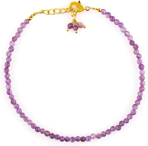 Vista 8 de TGH Pulsera de cuentas naturales con piedras preciosas microfacetadas, joyería para ella, cristales curativos energéticos de piedra natal, cadena