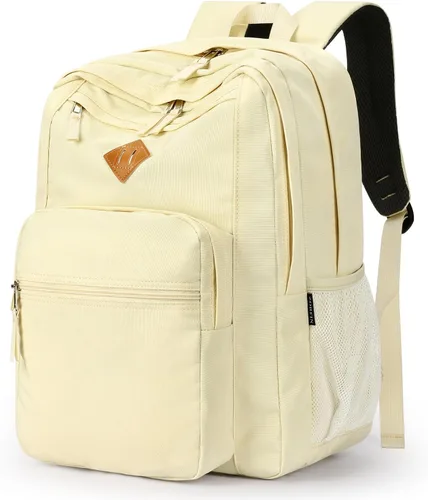 Vista 45 de ZORFIN - Mochila de 26 litros para la escuela, universidad y viajes, impermeable, con 8 compartimentos, Verde militar, Moderno