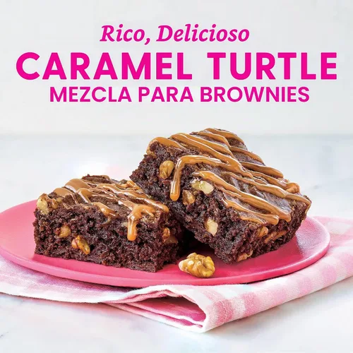 Vista 4 de Duncan Hines Mezcla para Brownies, Sabor a Caramelo y Tortuga, 16.7 oz.