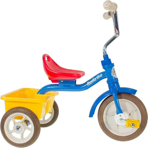 Vista 2 de Italtrike Triciclo Transporter Classic para exteriores con cesta para niños pequeños y niños, ingeniería superior, fuerte y duradero, asiento