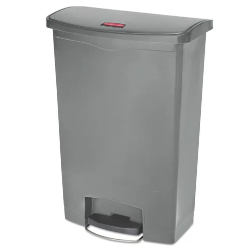 Vista 42 de Rubbermaid Commercial Products - Bote de basura STREAMLINE con pedal frontal/paso de plástico/basura/contenedor de 4 galones, color beige