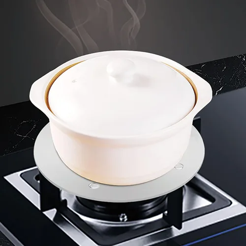 Vista 13 de Adaptador de placa de inducción, difusor de calor para estufa de gas y vidrio, disco convertidor de inducción con mango extraíble, placa difusora