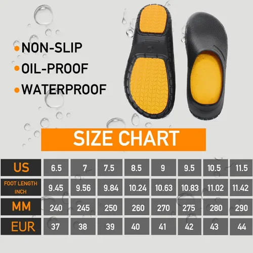 Vista 2 de JSWEI Zapatos de chef para hombre Profesional resistente al aceite al agua Zapatos de chef de enfermería antideslizantes, zapatos de trabajo