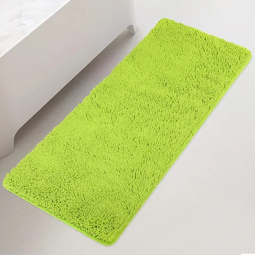 Vista 31 de Yeaban Alfombra de pasillo de baño de 24 x 72 pulgadas, antideslizante, alfombra de baño larga de felpilla gruesa, absorbente y lavable, alfombra