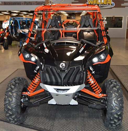 Vista 2 de Parabrisas UTV resistente a rayones LEXAN Can Am Maverick claro polarizado, Completo, Transparente