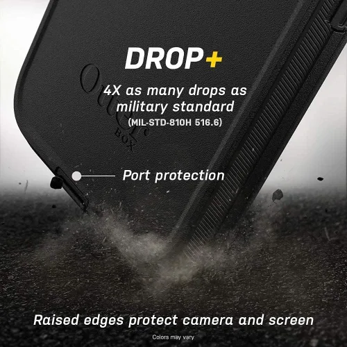 Vista 3 de OtterBox Defender Series - Funda resistente para Motorola Edge (solo versión 2022, no Plus) solo funda, embalaje no minorista, color negro