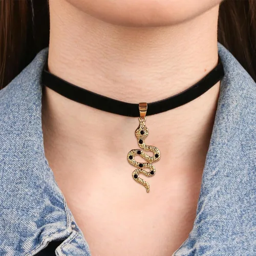 Vista 5 de Choice - Collar y pulsera de serpiente – Collar flexible con forma de serpiente – Joyas de serpiente para mujer