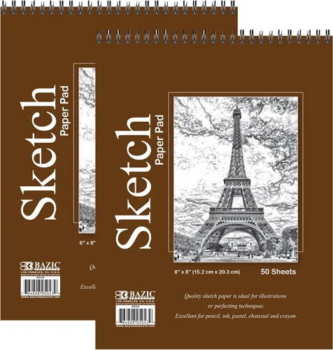 Vista 10 de BAZIC Products 30 cuadernos de bocetos en espiral de 8.5 x 11 pulgadas, para manualidades, escuela, arte