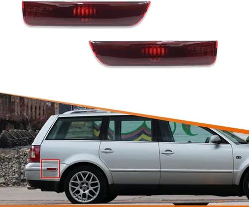 Vista 4 de ADIIL Carcasas de luz de marcador lateral para parachoques delantero con lente anaranjada para VW Passat B5.5 2001 2002 2003 2004 2005, reemplazan