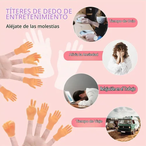 Vista 5 de Manos pequeñas, divertidas marionetas de dedo medio a granel, regalos de Manos de estilo mixto