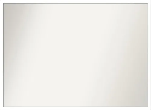 Vista 314 de Amanti Art Espejo de baño blanco para sobre el fregadero, 22 x 45 pulgadas, espejo de tocador rectangular blanco Lucie, marco de madera moderno