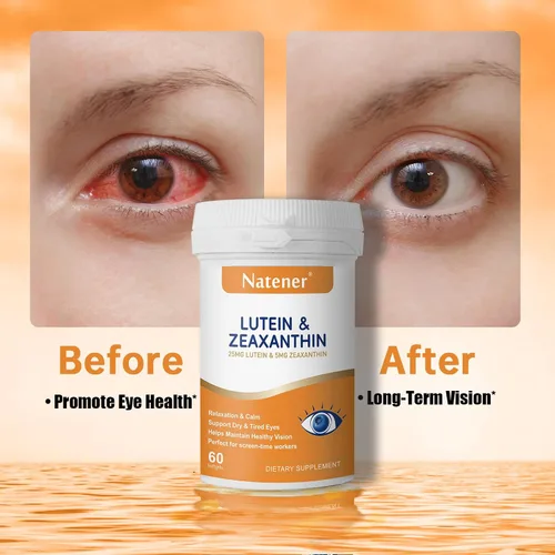 Vista 4 de Vitaminas oculares 14 en 1, 25 mg de luteína, 5 mg de zeaxantina, 24 mg de astaxantina, 800 mg de omega-3 y 100 mg de L-teanina, apoya la salud