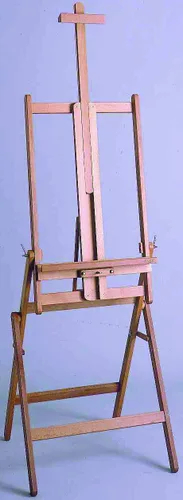 Vista 9 de Mabef M33 Caballete de estudio, madera de haya engrasada, caballete ajustable para interiores, convertible a mesa de pintura, soporta aceite