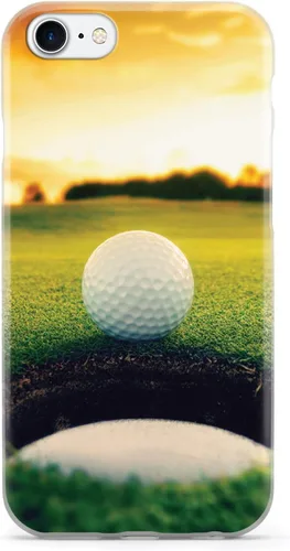 Vista 18 de Inspired Cases - Funda con textura 3D para iPhone Xs Max - Funda protectora de goma para iPhone Xs Max de Apple - Pelota de golf Sunset