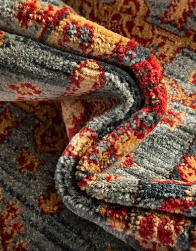 Vista 7 de Unique Loom Sahand Collection - Alfombra de área (2' 2" x 3' 1", rectangular, azul claro/marrón claro)