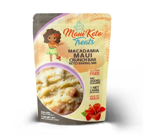 Vista 6 de Maui Keto Treats Mezcla de galletas de crema de mantequilla, sin gluten, baja en carbohidratos, hecha con harina de almendras orgánicas, 12 onzas