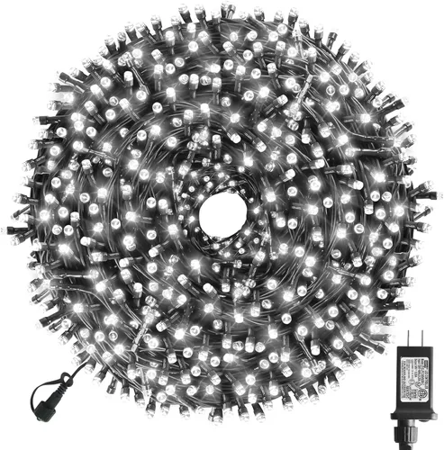 Vista 21 de XTF2015 Luces de Navidad LED de 105 pies con 300 LED, Enchufe de Extremo a Extremo, 8 Modos, Luces de Navidad Certificadas UL para Exteriores e