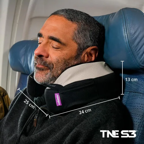 Vista 8 de Cabeau Almohada cervical de viaje para aviones – The Neck's Evolution, TNE S3 – Diseño de espuma viscoelástica de apoyo para vuelos de larga