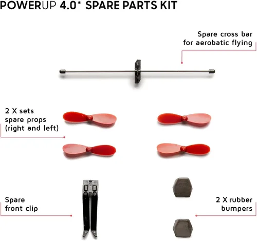 Vista 2 de POWERUP Toys Spare Parts Kit 4.0 - Piezas adicionales para el kit de avión de papel alimentado por teléfono inteligente volador