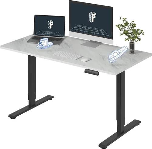 Vista 15 de FLEXISPOT E6 - Escritorio de pie eléctrico de 3 etapas con motor dual, 48 x 24, para usar sentado o de pie, soporta 220 lbs, altura ajustable