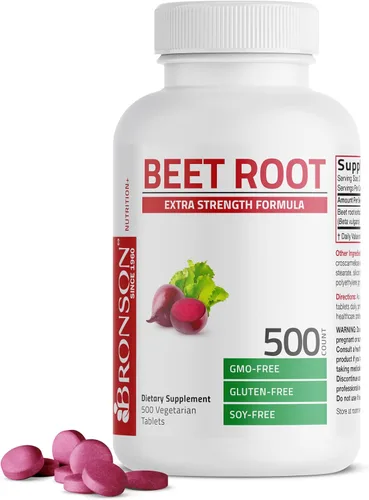 Vista 9 de Bronson Raíz de Remolacha Extra Fuerte, Sin OMG, 120 Tabletas Vegetarianas