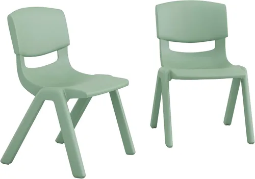 Vista 18 de Flash Furniture - Silla escolar apilable de plástico azul con altura de asiento de 10 1/2 pulgadas Variado