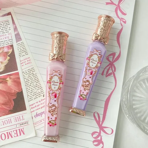 Vista 9 de Flower Knows Violet Strawberry Rococo Glowy Lip Gloss, Hot Pink Shimmer G02 Bebida de frambuesa