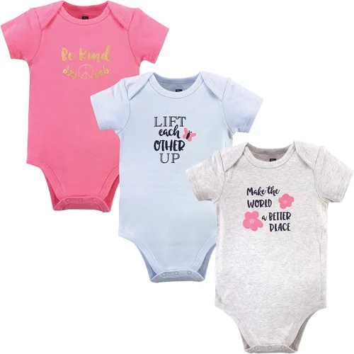 Vista 167 de Hudson Baby baby-girls Cotton Bodysuits 3-pack