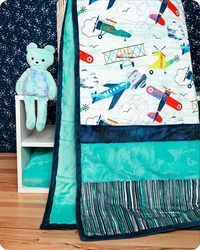 Vista 3 de Shannon FABRICS Minky Cuddle Kit Picture Perfect Flight Plan