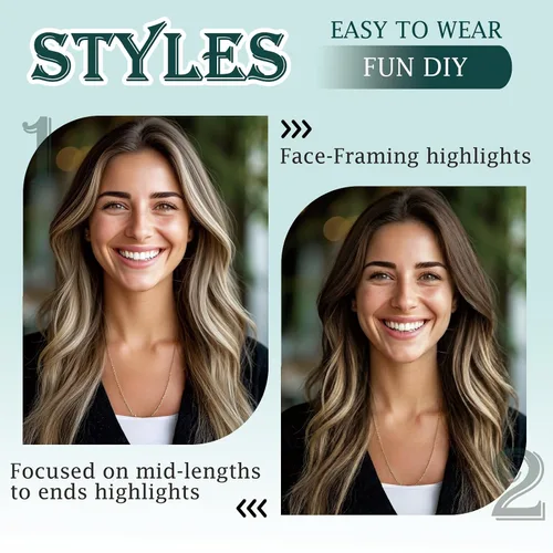 Vista 4 de 6 extensiones de cabello real con 6 clips, cabello ondulado de 10 pulgadas, color marrón oscuro