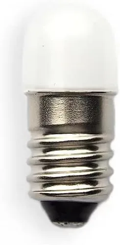 Vista 5 de Bombillas LED E10 3V blanco frío, 10 piezas AC/DC E10 Tornillo en miniatura Lámparas LED 0.5Watts 65Lm (3V, blanco frío)