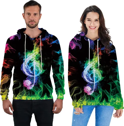 Vista 3 de Loveternal Sudaderas con capucha con forro polar para hombre y mujer