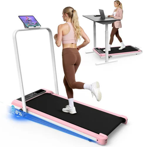 Vista 9 de Almohadilla para caminar con inclinación, caminadora debajo del escritorio para oficina en casa con ultra silenciosa <40 dB, 2.5 HP portátil