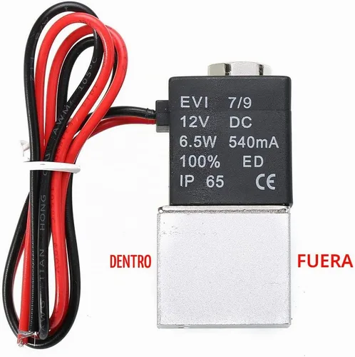 Vista 6 de Beduan Válvula de aire solenoide eléctrica de 2 vías, cerrada normalmente, de 1/4 pulgadas, DC 12V