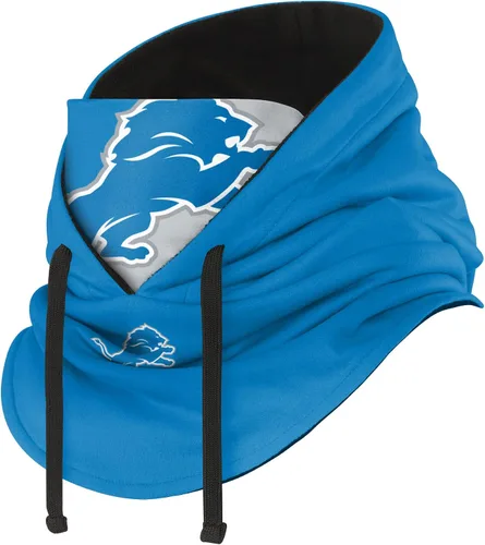 Vista 2 de NFL Team Logo Team Color Drawstring Winter Cap Hooded Gaiter Balaclava Face Cover