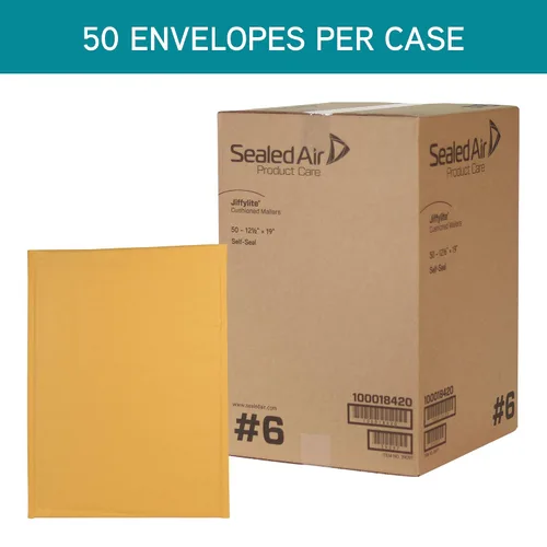 Vista 3 de Sealed Air JiffyLite - Sobres acolchados celulares (SEL39097), marrón kraft, 50