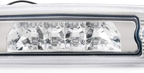 Vista 3 de CHEDA Tercera luz de freno 3D, compatible con Jeep Cherokee 1997-2001, lente cromada, carcasa LED, lámpara de carga trasera, barra trasera