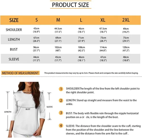 Vista 6 de DISNIMO Camiseta de primavera verano otoño para mujer, manga 34, casual, blusas, entrenamiento, yoga, tallas S-2XL