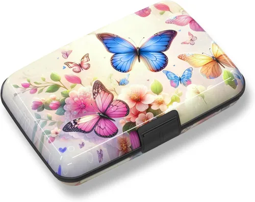 Vista 11 de ToLuLu Portador de Tarjetas de Crédito, Mini Billetera Pequeña de Aluminio RFID para Tarjetas, Estuche Delgado de Metal para Tarjetas