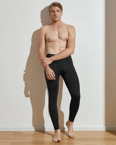 Vista 3 de LAPASA Mens Thermal Underwear Bottom Fleece Lined Long Johns Warm Base Layer Pants LightMidHeavy Weight M10