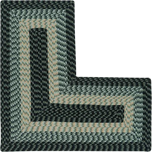 Vista 44 de La colección Better Trends Alpine Braid es una alfombra reversible para interiores duradera y resistente a las manchas 100% polipropileno