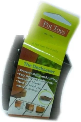 Vista 2 de Bosmere Pot Toes, color negro (paquete de 6)