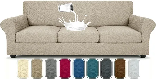 Vista 17 de YEMYHOM - Fundas elásticas para cojín individual, protector de sofá, silla, asiento, funda deslizante, funda suave de sofá, reemplazo, grande, a